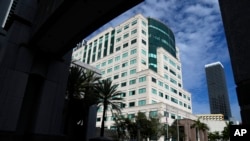 The James Lawrence King Federal Justice Building in seen in Miami, Florida, Dec. 4, 2023. Manuel Rocha, 73, a former career U.S. diplomat was charged Monday with serving as a secret agent for communist Cuba going back decades.