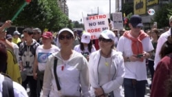 Manifestaciones en contra de las reformas de Gustavo Petro