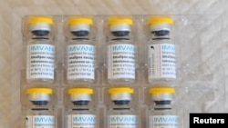 FILE - Doses of Bavarian Nordic's Imvanex vaccine, used to protect against mpox virus at the Edison municipal vaccination center in Paris, July 27, 2022.