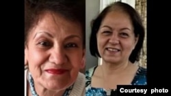 Images of two elderly Iranian Baha'i women whose husbands were executed by the Iranian government in the 1980s and whose homes were among those raided by security forces targeting Baha'is in Oct.-Nov. 2023. (Baha'i International Community)