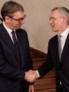 Stoltenberg i Vučić u Briselu