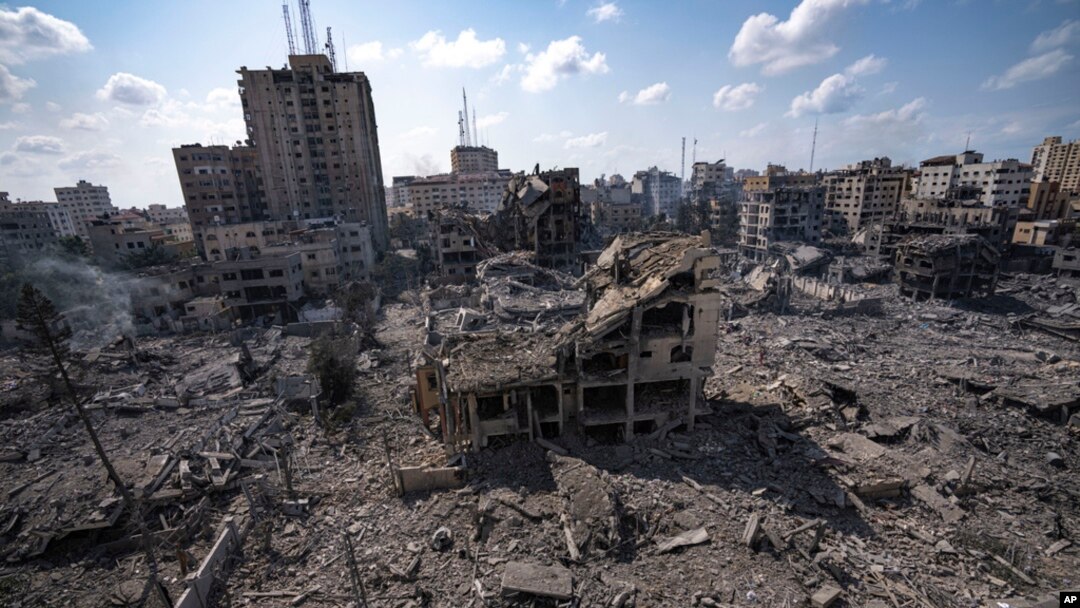 Gidajen da kuka kone daga barin wuta ta sama da Isra'ila ta kai kan Gaza