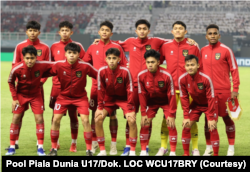 Timnas Indonesia jelang lawan Ekuador di Stadion Gelora Bung Tomo Surabaya, pekan lalu. (Foto: Pool Piala Dunia U17/Dok. LOC WCU17BRY)