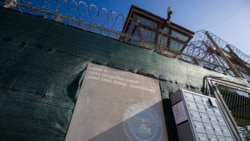 FILE - In this photo reviewed by U.S. military officials, the control tower of Camp VI detention facility is seen on April 17, 2019, at Guantanamo Bay Naval Base, Cuba.