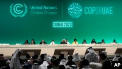 COP28 President Sultan al-Jaber speaks during a plenary stocktaking session at the COP28 U.N. Climate Summit in Dubai, United Arab Emirates, Dec. 11, 2023.