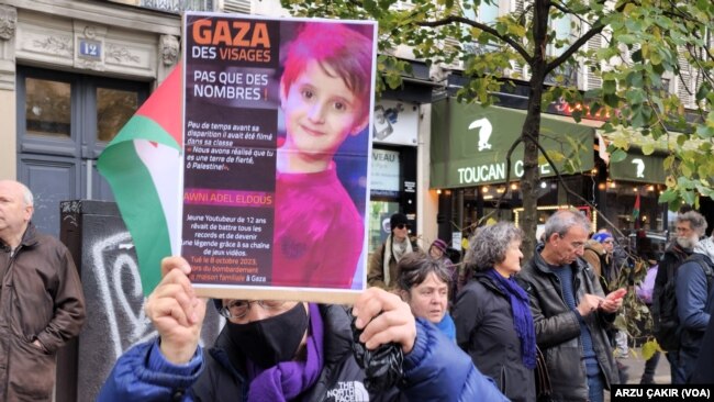 Paris'teki Filistin'e destek gösterisi olaysız sona erdi