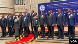 SADC leaders attending the regional body's summit in Harare here posing for a group photo