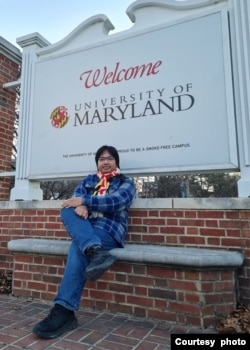 Antariksa Akhmadi, mahasiswa jurusan ilmu perpustakaan dan informasi di University of Maryland, di Maryland, AS. (dok: Antariksa Akhmadi)