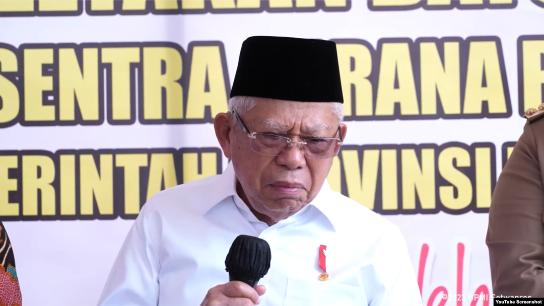Tangkapan layar Wakil Presiden Ma'ruf Amin (YouTube Setwapres)
