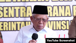 Tangkapan layar Wakil Presiden Ma'ruf Amin (YouTube Setwapres)
