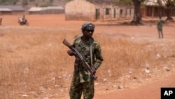 On March 9, 2024, a Nigerian soldier patrolled Kuriga, Kaduna State, Nigeria, stationed at LEA Primary and Secondary School Kuriga, where students were abducted.
