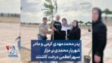 پدر محمدمهدی کرمی و مادر شهریار محمدی بر مزار سپهر اعظمی درخت کاشتند
