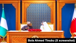 Bola Ahmad Tinubu da Sheikh Tamim Bin Hamad Al-Thani