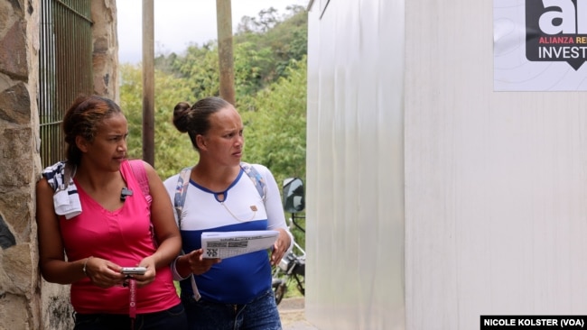 Claudia Pacheco y Kelyncer Pachecho, vecinas de Turgua, Venezuela