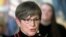 FILE - Kansas Gov. Laura Kelly speaks during a rally for teachers and education funding, April 25, 2023, at the Statehouse in Topeka, Kansas. 