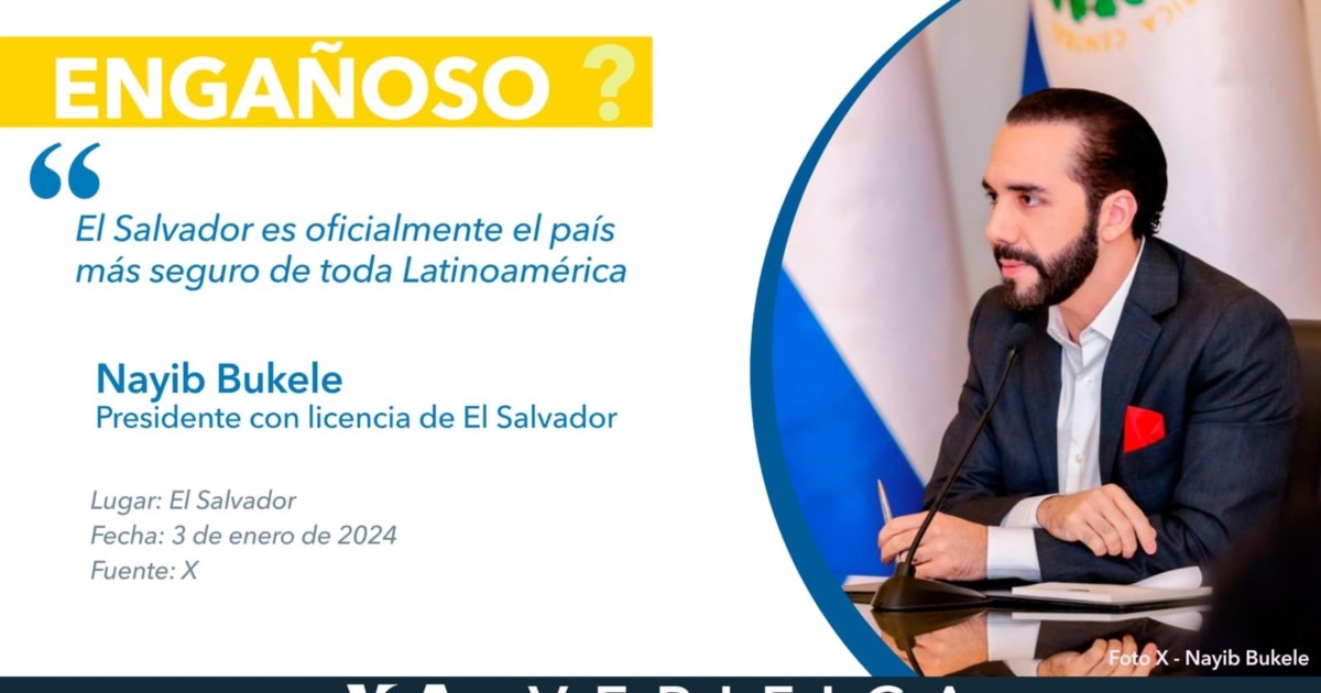 ¿Es oficialmente El Salvador el país más seguro de América Latina como ...