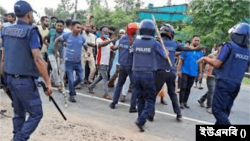 বিএনপি ও আওয়ামী লীগের নেতা-কর্মীদের মধ্যে পাল্টাপাল্টি ধাওয়া ও সংঘর্ষের ঘটনায় পুলিশের ওসিসহ অন্তত ৩১ জন আহত। ১৫ নভেম্বর, ২০২৩।