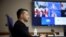 President Ukraina Volodymyr Zelenskyy menghadiri pertemuan virtual dengan para pemimpin negara G7 di Kyiv, Ukraina, pada 6 Desember 2023. (Ukrainian Presidential Press Service/Handout via Reuters)