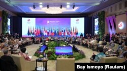 Para Menlu menghadiri Forum Regional ASEAN ke-30 Pertemuan Menteri Luar Negeri ASEAN di Jakarta, 14 Juli 2023. (Foto: BAY ISMOYO via REUTERS)