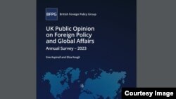 英国智库“英国外交政策组织”(British Foreign Policy Group)委托市场调查公司J.L. Partners所做的外交政策民意调查 (互联网截图)