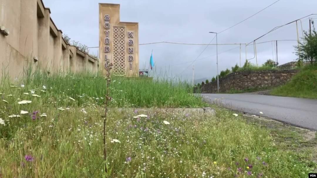 FILE - Residents are protesting against a planned chemical waste reservoir in the Soyudlu village of the Gadabay district in Azerbaijan.