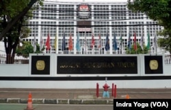 Gedung Komisi Pemilihan Umum Republik Indonesia (KPU RI), Jakarta. (VOA/Indra Yoga)