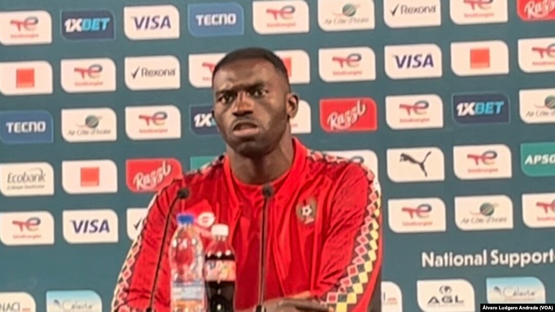 Jonas Mendes, capitão da seleção da Guiné-Bissau, Centro de Imprensa do CAN 2023, Abidjan, Costa do Marfin