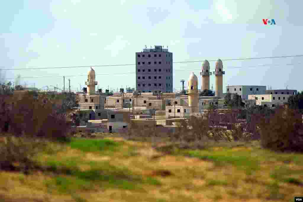 Little Gaza vista desde la distancia el 27 de noviembre de 2023. El área de entrenamiento se encuentra en suroeste de Israel.&nbsp;