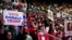 Supporters for Republican presidential candidate and former U.S. President Donald Trump show their support for him at a campaign rally in Rome, Georgia, March 9, 2024.