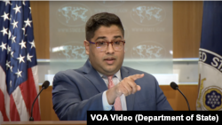Vedant Patel during briefing in the Department of State, 11 January 2024