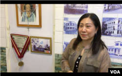 Macanese restaurant operator Ivone de Jesus says her community wants its unique culture to be passed down to future generations. (Cindy Sui/VOA)