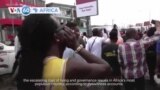 VOA60 Africa- Nigeria: Police fired tear gas to disperse crowds of protesters in the capital city of Abuja on Thursday