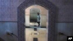 On March 4, 2024, Rabat, Morocco, a worker walked into an empty traditional Moroccan hammam (Turkish bath).