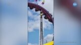 Lunaparktaki hızlı trene binenler saatlerce havada asılı kaldı 