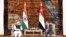 Egyptian President Abdel-Fattah el-Sissi, right, meets with India Prime Minister Narendra Modi in Cairo, Egypt, June 25, 2023.