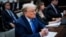 Former U.S. President Donald Trump attends the Trump Organization civil fraud trial in New York , Nov. 6, 2023.