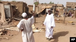 苏丹首都喀土穆的民房在空袭中被毁。（2023年6月1日）