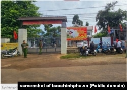 Trụ sở xã Ea Tiêu, tỉnh Đắk Lắk, sau vụ tấn công chết người hôm 11/6.