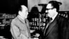 FILE - Chairman Mao Zedong, left, shakes hands with then U.S.
Secretary of State Henry Kissinger in Beijing, Nov. 12, 1973. Official China called Kissinger "an old friend."