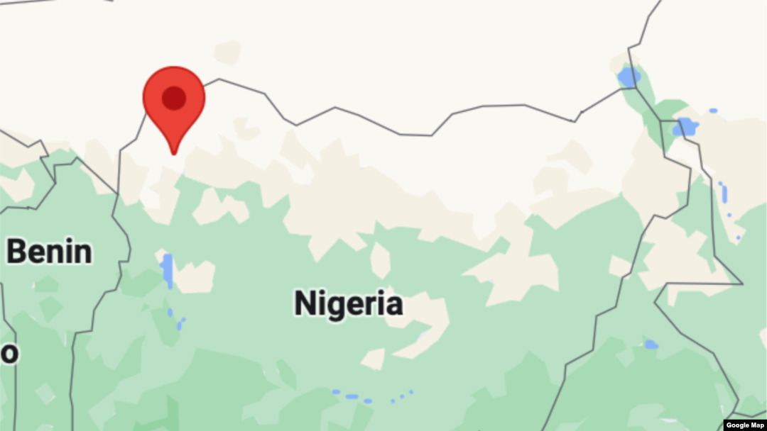 Peta yang menunjukkan wilayah distrik Gwandu, negara bagian Sokoto, Nigeria. (Foto: Google Map)