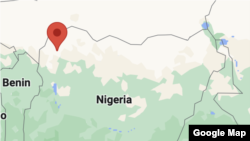 Peta yang menunjukkan wilayah distrik Gwandu, negara bagian Sokoto, Nigeria. (Foto: Google Map)