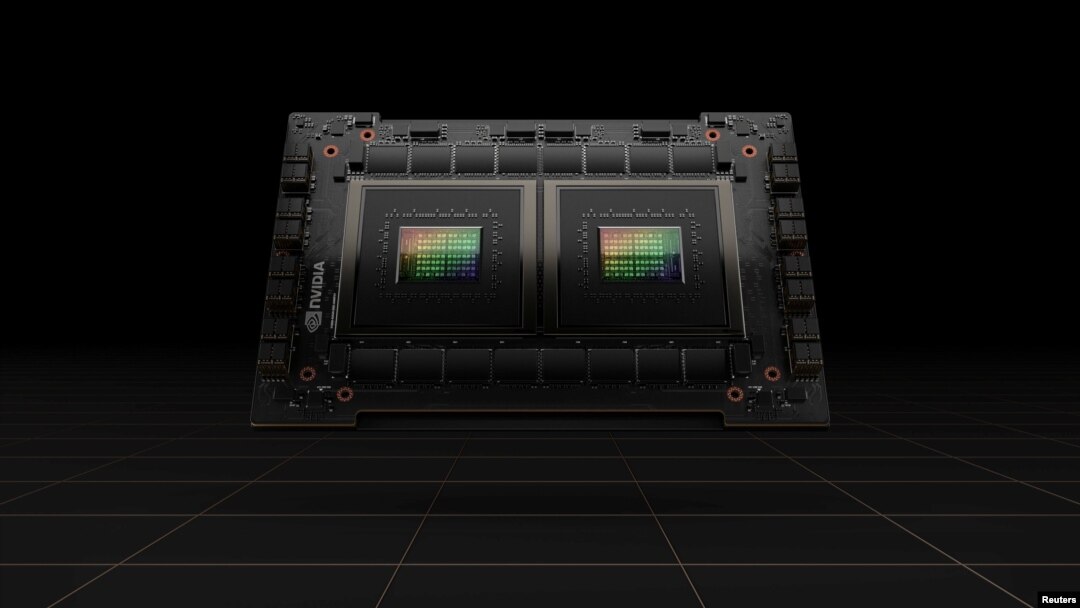 Nvidia's new Grace CPU Superchip unveiled at the chipmaker's AI developer conference is seen in this undated handout image obtained by Reuters. (Nvidia/Handout via REUTERS)