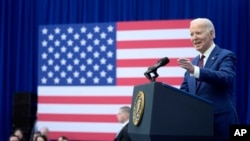 President Joe Biden delivers remarks on lowering prices for American families during an event at the YMCA Allard Center, in Goffstown, New Hampshire, March 11, 2024.