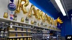FILE - Ramadan decorations are displayed at a store in Dearborn, Michigan, March 23, 2023.