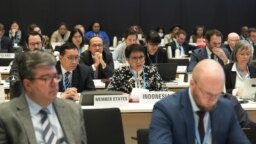 Menteri Luar Negeri Retno Marsudi mengatakan “Israel telah mengubah Gaza menjadi seperti neraka"saat menghadiri pertemuan khusus Dewan Eksekutif WHO di Jenewa, Swiss, (10/12). (Foto: Courtesy/Kemlu)