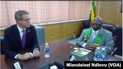 New British Ambassador Peter Vowles meets Zanu PF Obert Mpofu