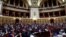 French senators attend a debate for a vote on a government plan to enshrine the right to have an abortion in the French Constitution, at the French Senate in Paris, on Feb. 28, 2024.