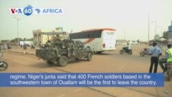 VOA60 Africa - France to begin withdrawing its troops from Niger this week