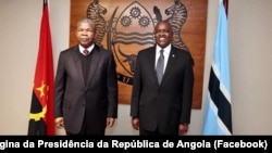 João Lourenço, Presidente de Angola, e Mokgweetsi Eric Masisi, Presidente do Botswana, Gaborone, Botswana, 21 Julho 2023