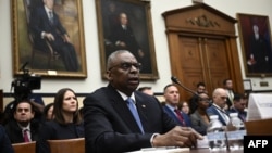 U.S. Defense Secretary Lloyd Austin testifies during a House Committee on Armed Services hearing to examine the circumstances in the failure to communicate his absence during his recent hospitalization, on Capitol Hill in Washington, on Feb. 29, 2024. 